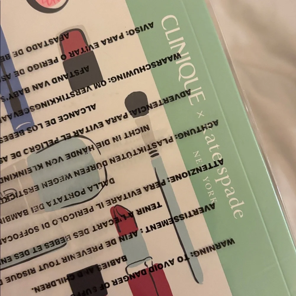 Kate‎ Spade Clinique Themed Makeup Notebook - Green, Red, Blue, Pink